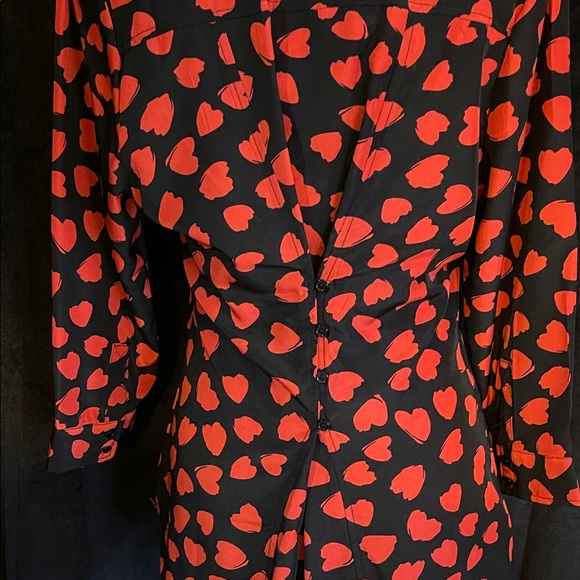 Heart ❤️ Print Women's Blouse - Picture 7 of 9